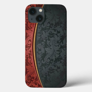 Vintage ornament red and black iPhone 13 case