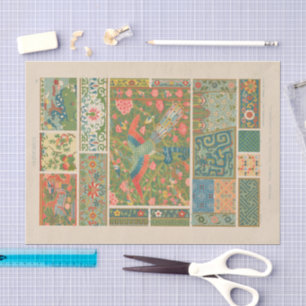 Vintage Ornamental Designs Heinrich Dolmetsch Tissue Paper