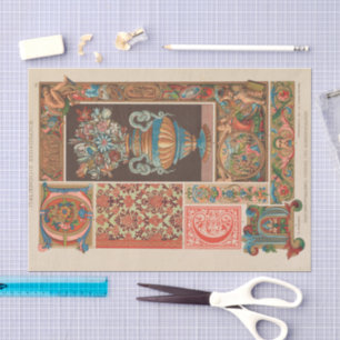 Vintage Ornamental Designs Heinrich Dolmetsch Tissue Paper