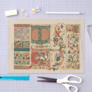 Vintage Ornamental Designs Heinrich Dolmetsch Tissue Paper