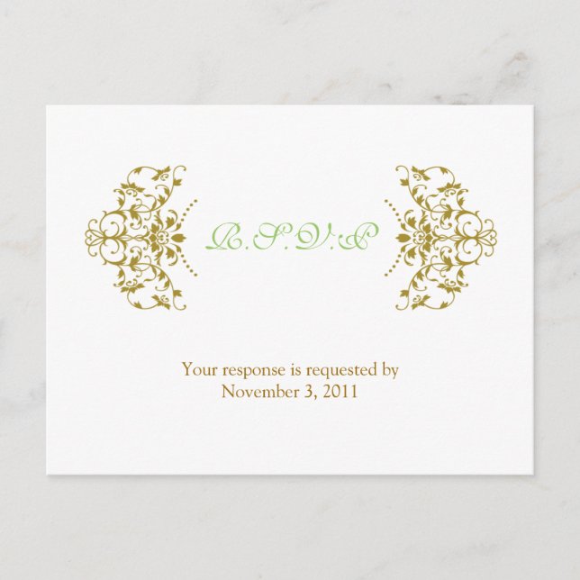 Vintage Ornamental Frame Invitation Postcard (Front)