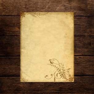 Vintage Ornamental Framed Scrapbook Paper