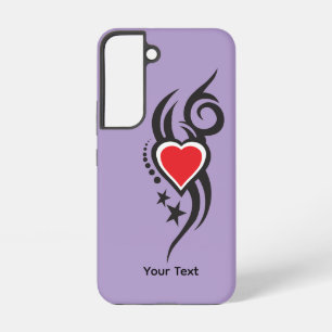 Vintage Ornamental Heart with Floral Tattoo Art Samsung Galaxy Case