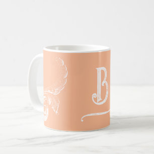 Vintage Ornamental Letter Mug