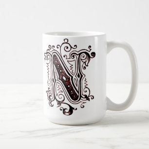Vintage Ornamental 'N' - Mug