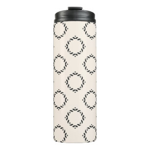 Vintage ornamental seamless pattern. Black and whi Thermal Tumbler