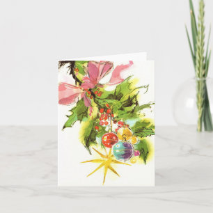 Vintage Ornaments Christmas Card