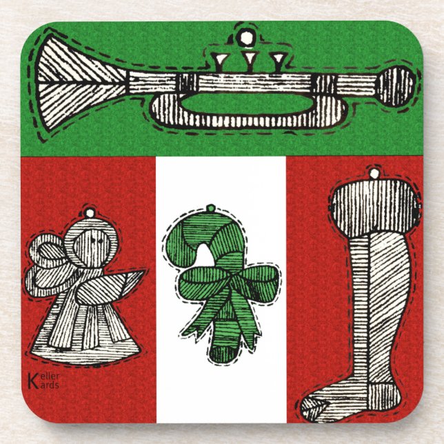 Vintage Ornaments Coaster (Front)