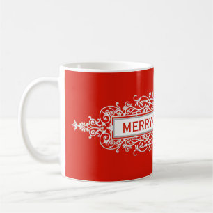 Vintage Ornaments Frame - Floral 5a White White Coffee Mug