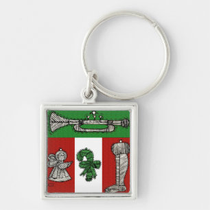 Vintage Ornaments Key Ring