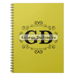 Vintage Ornaments Label - Spirals 1 Notebook