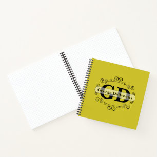 Vintage Ornaments Label - Spirals 1 Notebook