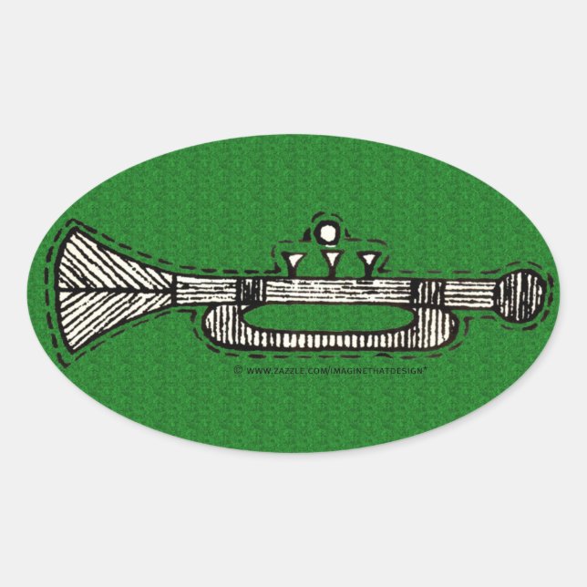 Vintage Ornaments Oval Sticker (Front)