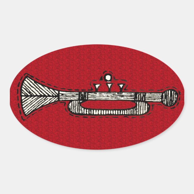 Vintage Ornaments Oval Sticker (Front)