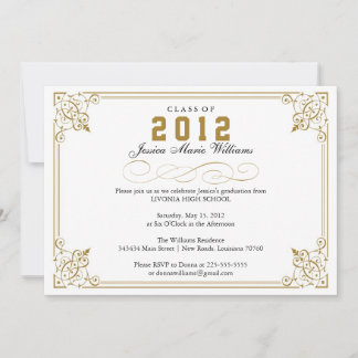 Vintage & Ornate Graduation Invitation