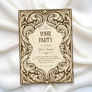 Vintage ornate invitation