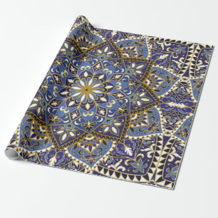 vintage ornate pattern with floral elements. Orien Wrapping Paper