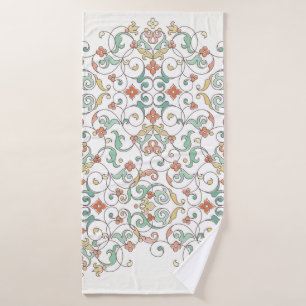 vintage ornate seamless border in Eastern style. O Bath Towel