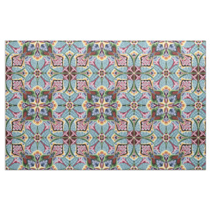 Vintage Ornate Victorian Era Floral Pattern Fabric