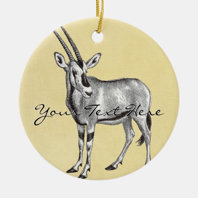 Vintage Oryx Ornament (Front)