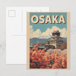 Vintage OSAKA japan island of Honshu gifts Postcard