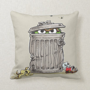 Vintage Oscar in Trash Can Cushion