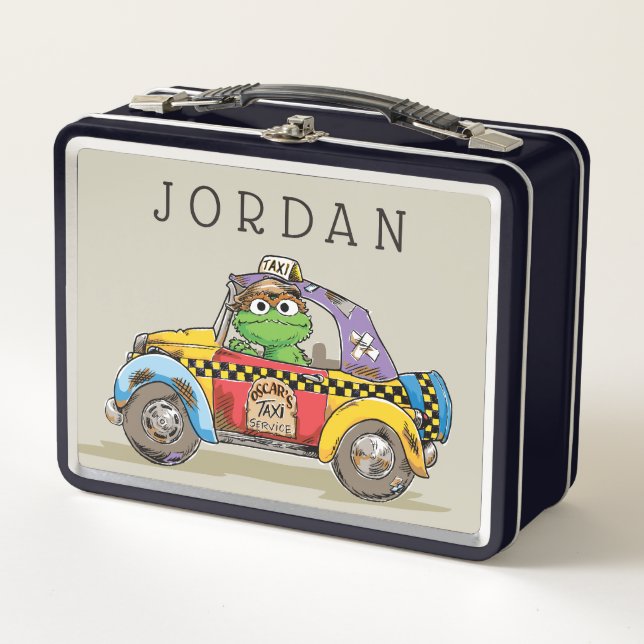Vintage Oscar's Taxi Service Metal Lunch Box (Front)