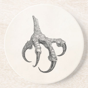 Vintage Osprey Claw Personalised Retro Bird Claws Coaster