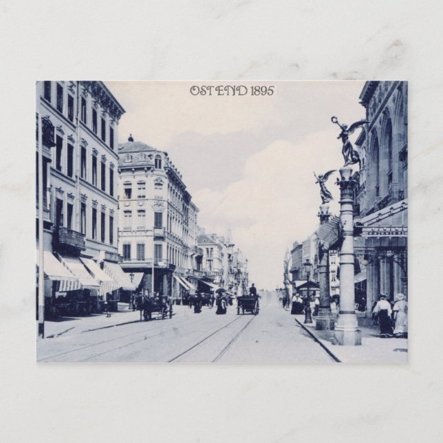 Vintage Ostend 1895 Postcard (Front)