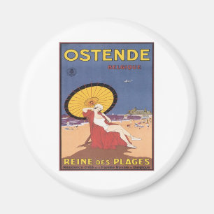 Vintage Ostende Belgique Magnet