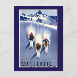 Vintage Österreich Ski Postcard
