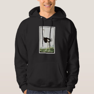 Vintage Ostrich Bird Animal Illustration Ostrich L Hoodie