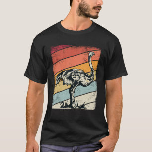 Vintage Ostrich Retro Graphic Kids Youth T-Shirt