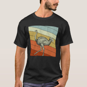 Vintage Ostriches for Boys Girls Ostriches Retro T-Shirt