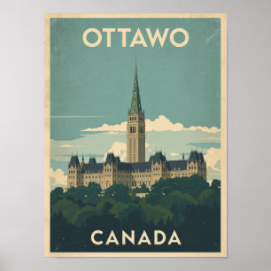 Vintage Ottawa Travel Poster