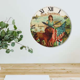 Vintage Our Standard Label Large Clock