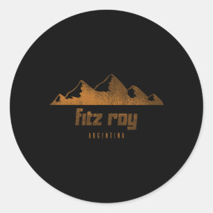 Vintage Outdoors Mountains Apparel And Gifts Uni-a Classic Round Sticker