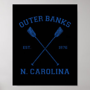Vintage Outer Nks North Carolina Vacation Poster