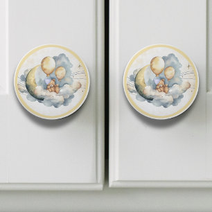 Vintage Over the Moon Ceramic Knob