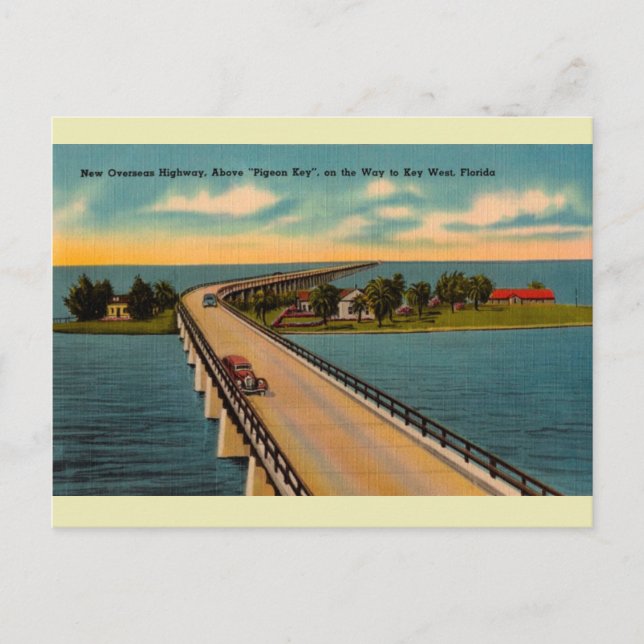 Vintage Overseas Highway Florida Keys Postcard (Front)
