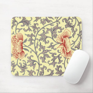 Vintage Owen Jones Chinoiserie Peony Floral Design Mouse Pad