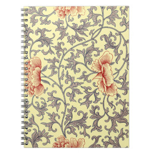 Vintage Owen Jones Chinoiserie Peony Floral Design Notebook