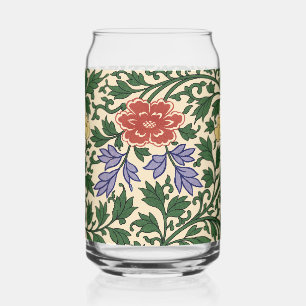 Vintage Owen Jones Chinoiserie Peony Pattern Can Glass