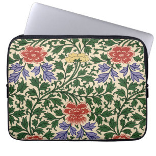 Vintage Owen Jones Chinoiserie Peony Pattern Laptop Sleeve