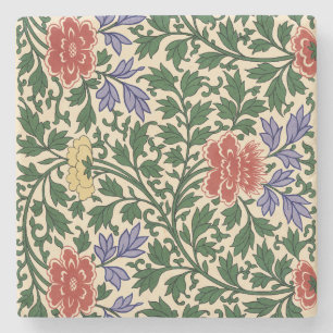 Vintage Owen Jones Chinoiserie Peony Pattern Stone Coaster