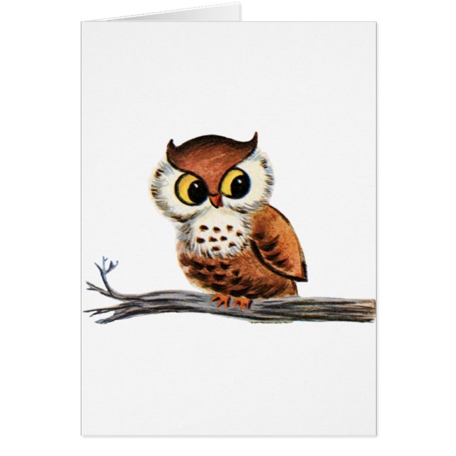 Vintage Owl  Blank Inside All Occasions (Front)