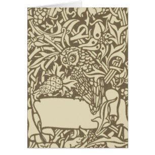 Vintage Owl Bookplate Arts and Crafts Walter Crane