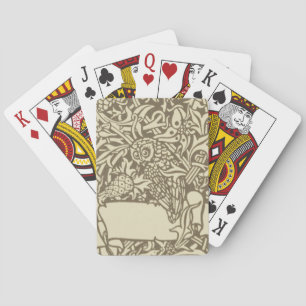 Vintage Owl Bookplate Arts and Crafts Walter Crane Playing Cards
