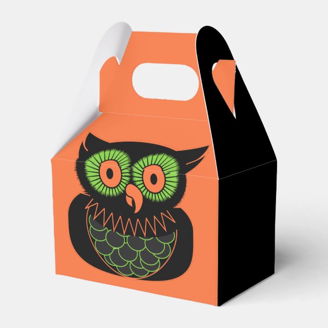Vintage Owl Favour Box (Back Side)