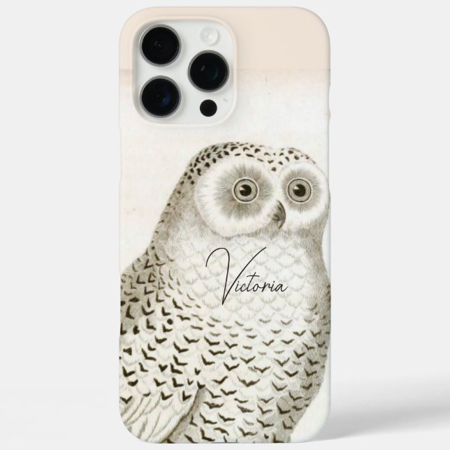 Vintage Owl iPhone 15 Pro Max Cases (Back)